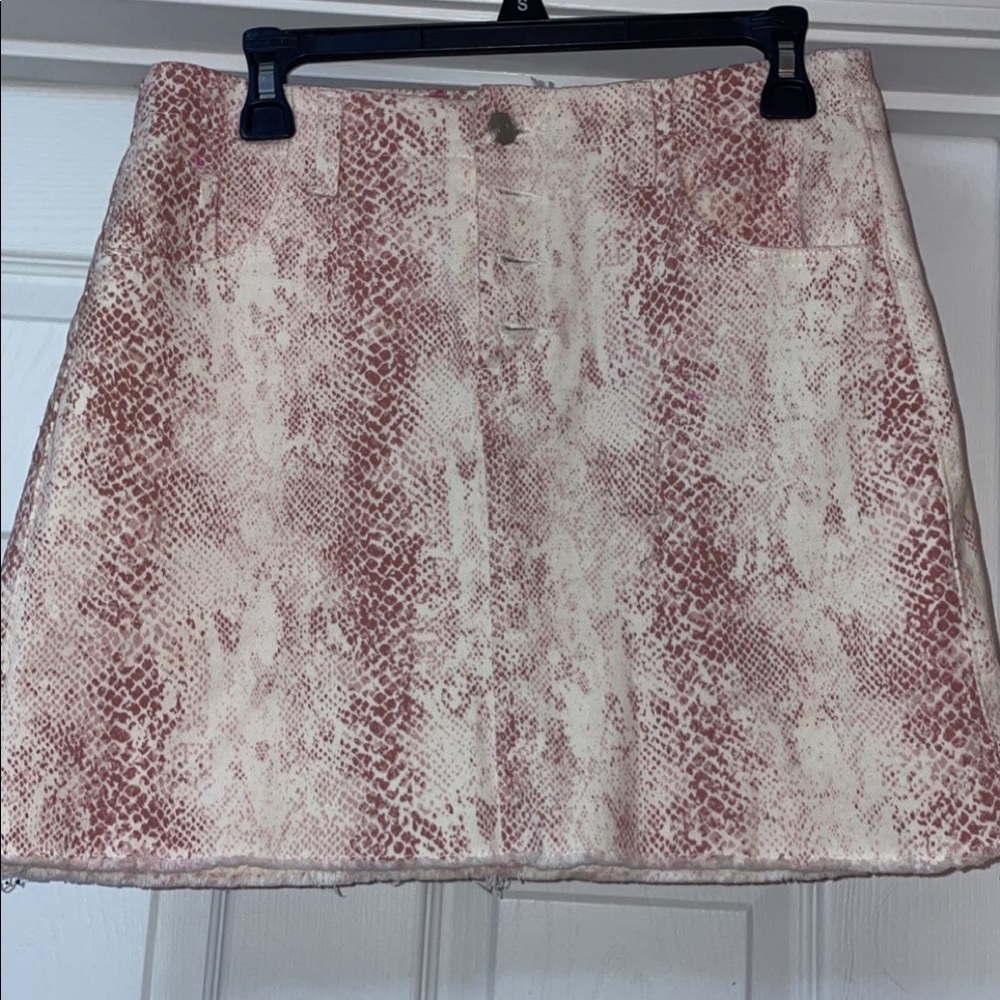Boutique Snakeskin Skirt